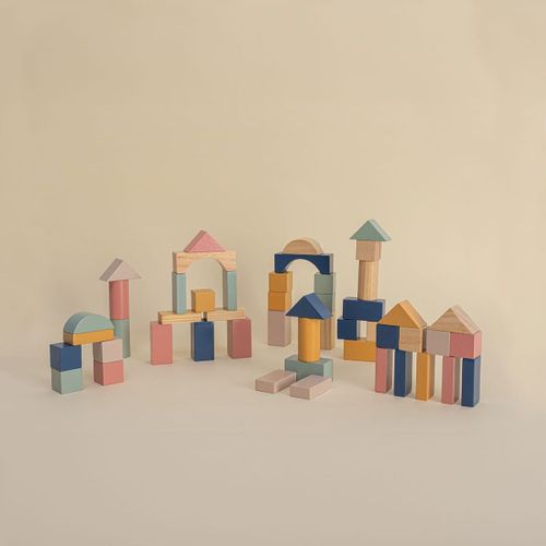 Jeu Cubes En Bois H15,5cm