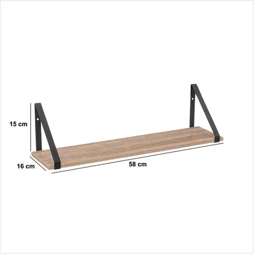 Etagère 58 cm ALIAJ Naturel / Noir