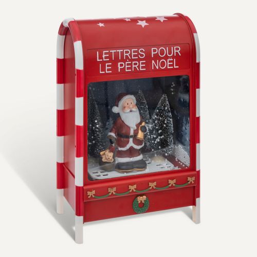 Boîte aux lettres LED H. 40 cm - Rouge vue 3/4
