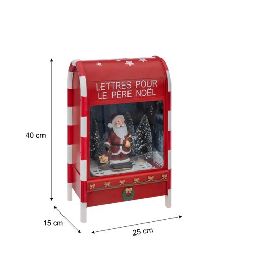 Boîte aux lettres LED H. 40 cm - Rouge