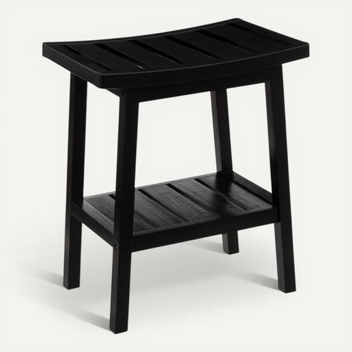 Tabouret En Bambou Noir Green Harmony - Noir