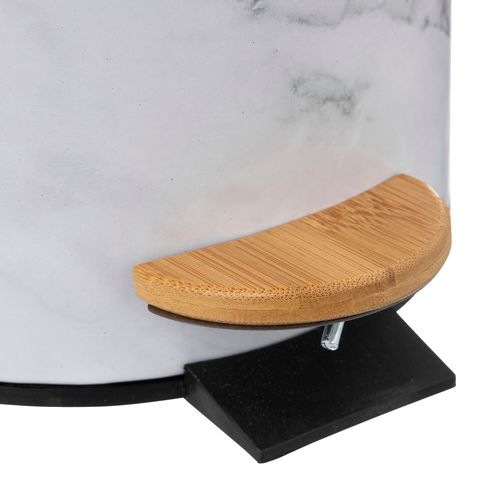 Poubelle salle de bain 3L LEA Blanc vue accessoires