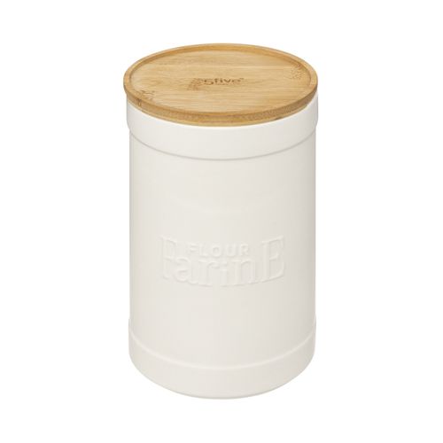 5five - poubelle à couvercle bambou 5l naturéo noir - Maison