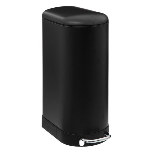 Poubelle 30 Litres En Métal Noir Ouverture à Pédale