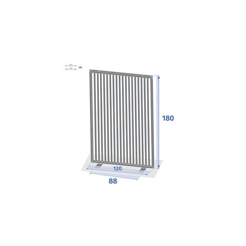 Brise Vue 120 Cm Zupta Aluminium Graphite Hespéride