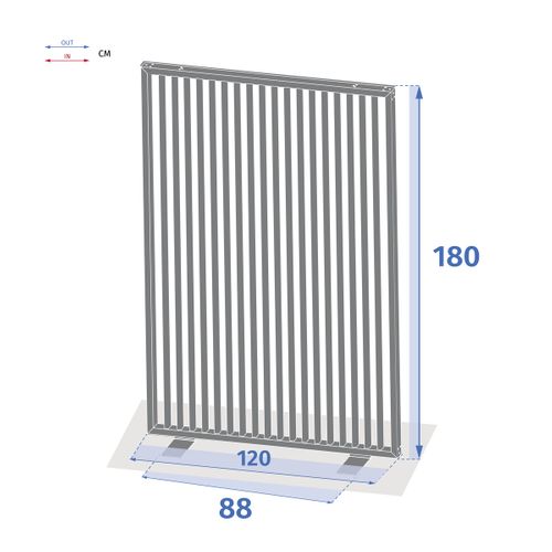 Brise Vue 120 Cm Zupta Aluminium Graphite Hespéride