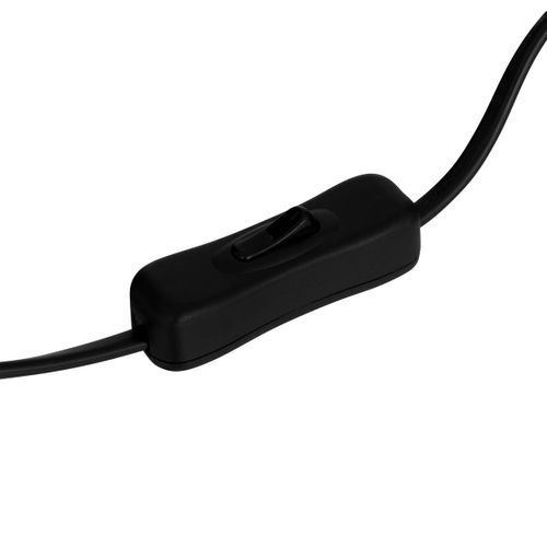 Lampe En Céramique Pied Boule Argent et Abat-jour Noir
