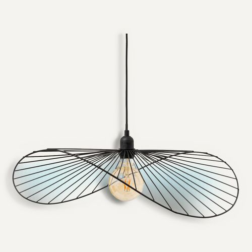 Suspension métal L. 58 cm ADELIA Noir vue de face