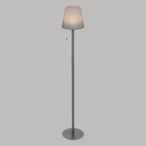 Lampadaire D'extérieur LED Rechargeable USB Base Acier Gris Foncé D 18 X L 105.5 Cm