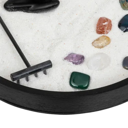 Jardin zen bois Ø 22 cm ISANA Noir vue d'ambiance 1