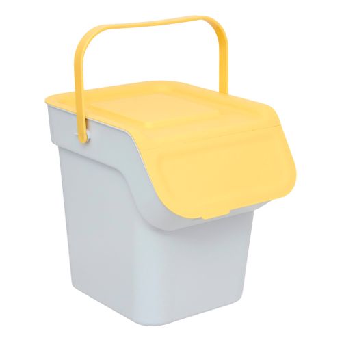 Poubelle de tri 20L - Gris / Jaune / Vert / Beige