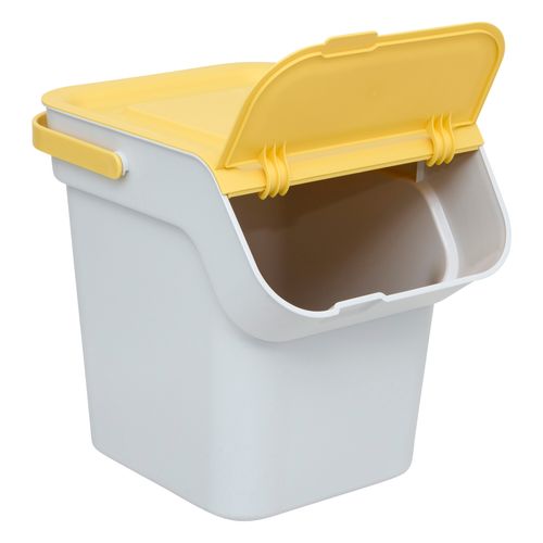 Poubelle de tri 20L - Gris / Jaune / Vert / Beige