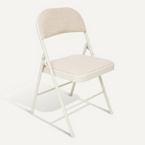 Chaise pliante FLEXY + Beige vue de face