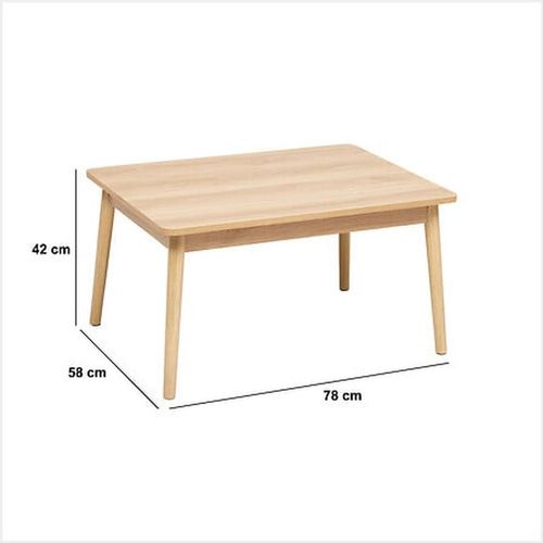 Table Basse 78 X 58 Cm Naturel Abana 5five