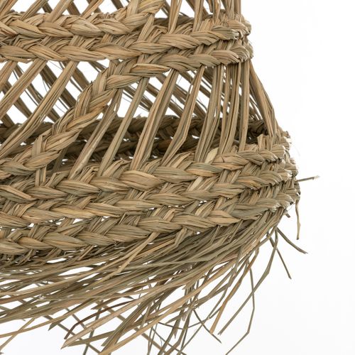 Luminaire Suspension En Roseau Naturel D 28 Cm