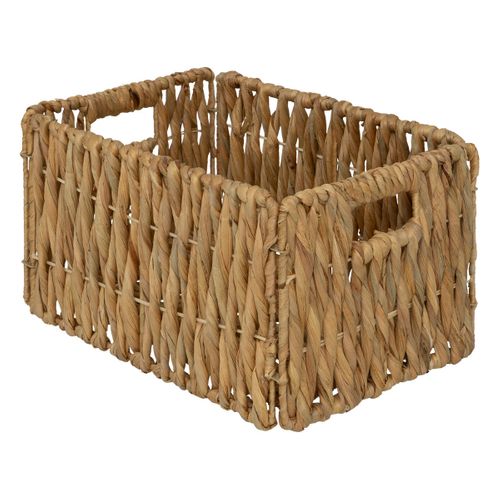Panier De Rangement Beige En Roseau L 34 Cm