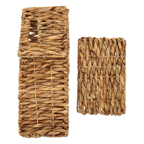 Panier De Rangement Beige En Roseau L 29 Cm