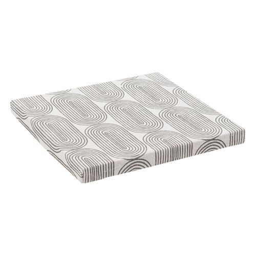 Boite De Rangement Avec Couvercle 31 X 31 X 31 Cm Tissu Gris et Blanc