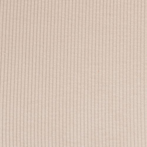 Chaise De Table En Velours Côtelé Beige Et Pieds En Métal Effet Bois