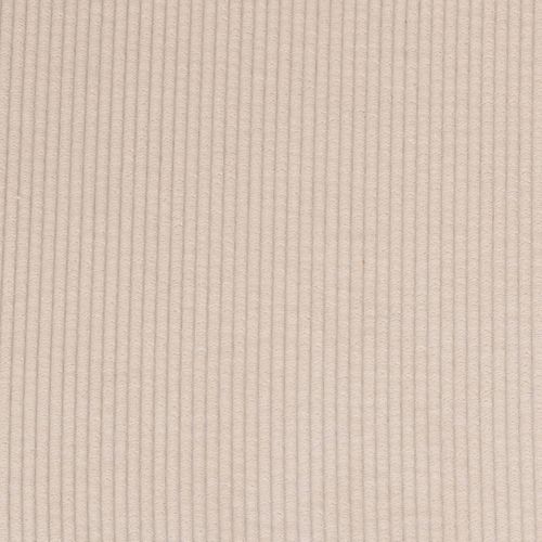 Chaise De Table En Velours Côtelé Beige Et Pieds En Métal Effet Bois