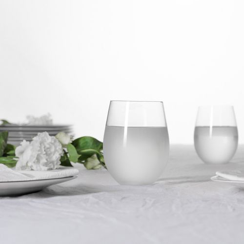 Lot De 6 Gobelets Bas "givrés" 54cl Transparent