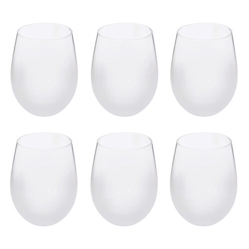 Lot De 6 Gobelets Bas "givrés" 54cl Transparent