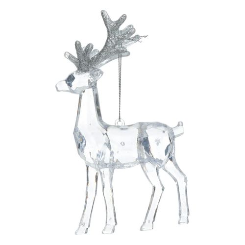 Sujet De Noël Renne "jardin Enchanté" 14cm Transparent