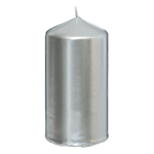 Lot De 4 Bougies Satin Argent 505g