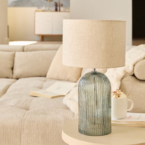 Lampe à poser H. 42 cm MATI Bleue