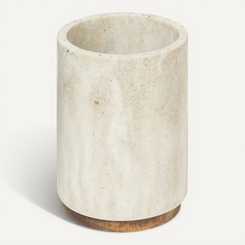Gobelet salle de bain COME Beige / Naturel vue de face