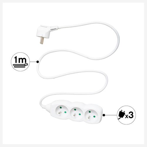 Multiprise 3 Prises Avec Terre