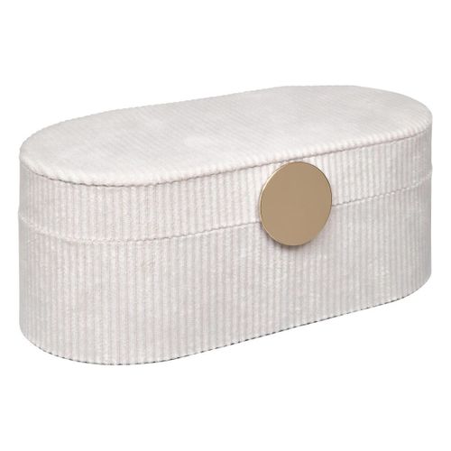 Boîte à Bijoux En Velours "enya" 25cm Beige