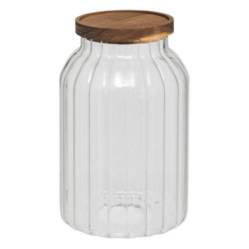 Bocal "harmony" 3l En Verre Et Acacia
