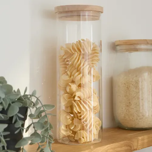 Bocal hermétique 1,6 L  Transparent / Naturel vue d'ambiance 1