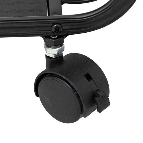 Desserte 3 étagères MONTREAL Gris foncé / Naturel vue accessoires