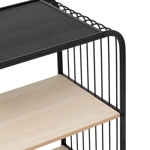 Desserte 3 étagères MONTREAL Gris foncé / Naturel vue d'ambiance 1