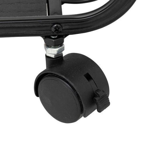 Desserte 3 étagères MONTREAL Gris foncé / Naturel