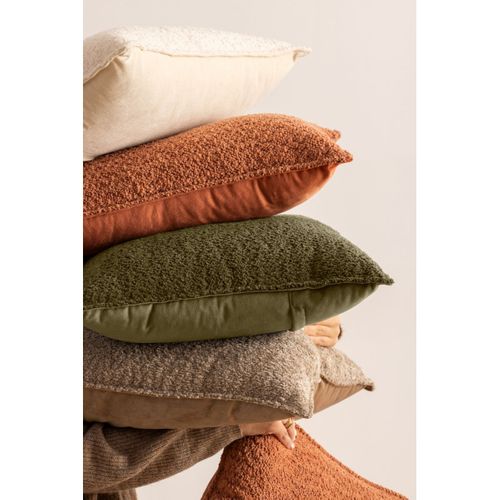Coussin Décoratif Bouclette Terracotta 45 X 45 Cm