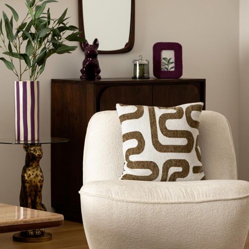 Coussin 40x40 cm SAFINA Kaki
