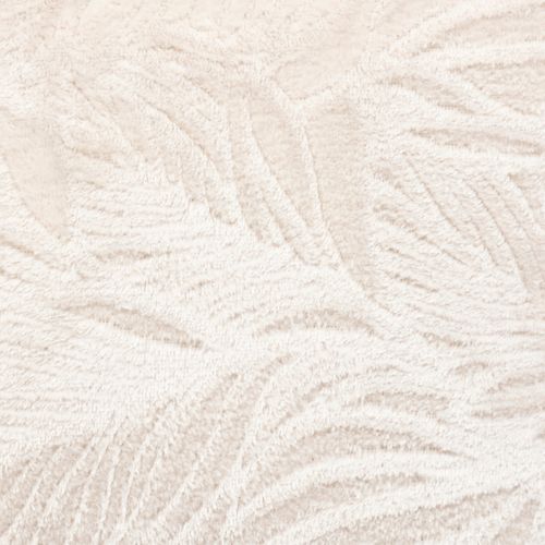 Coussin Décoratif Flanelle Beige Lin Motif En Relief 40 X 40 Cm