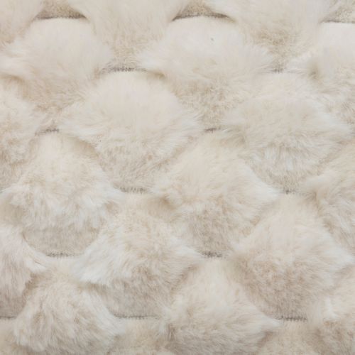 Coussin Décoratif Jacquard Fourrure Beige 38 X 58 Cm