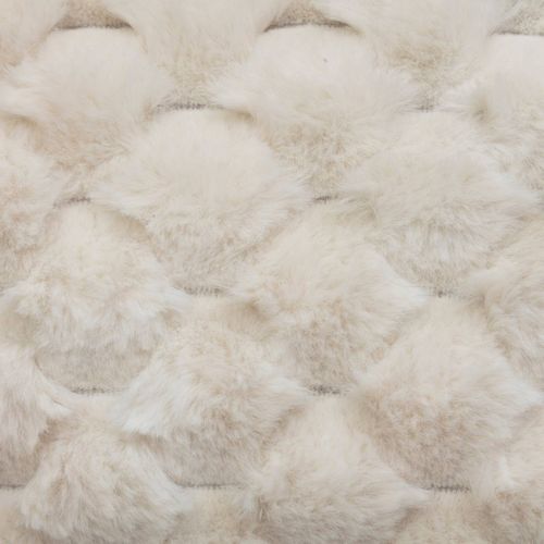 Coussin Décoratif Jacquard Fourrure Beige 38 X 58 Cm