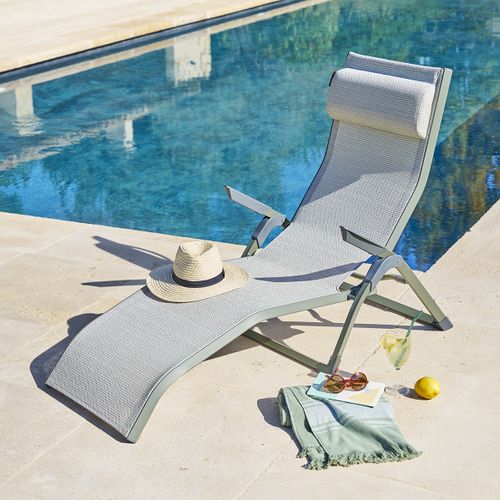 Transat "decima" Vert et Vert Laurier Aluminium Et Texaline