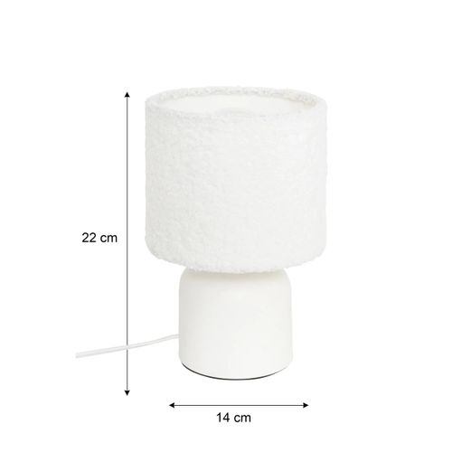 Lampe à poser H. 22 cm BONA Blanche