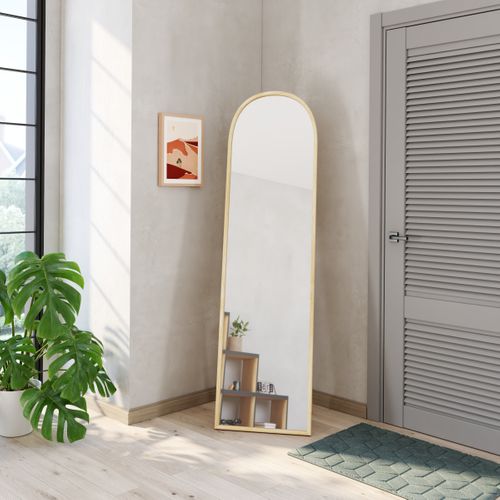 Miroir psyché 180x50 cm KIM Beige vue d'ambiance 1