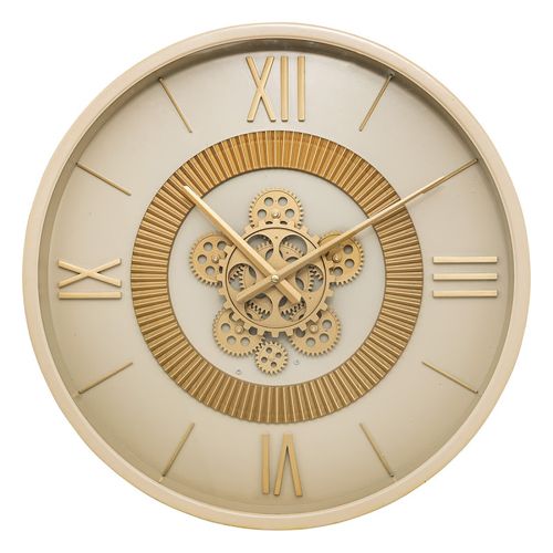 Horloge Mécanique Guiliana Métal Beige D50cm