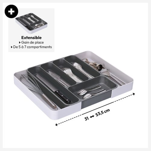 Range-couverts Extensible Gris