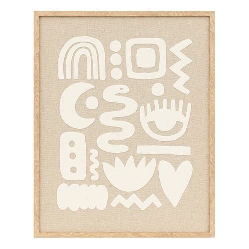 Tableau 3D 30x40 cm PETRA Beige vue 3/4