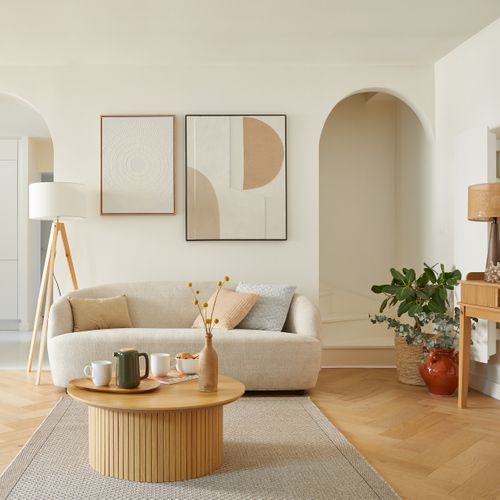 Déco mur 3D 60x80 cm KAYA Blanc vue d'ambiance 1