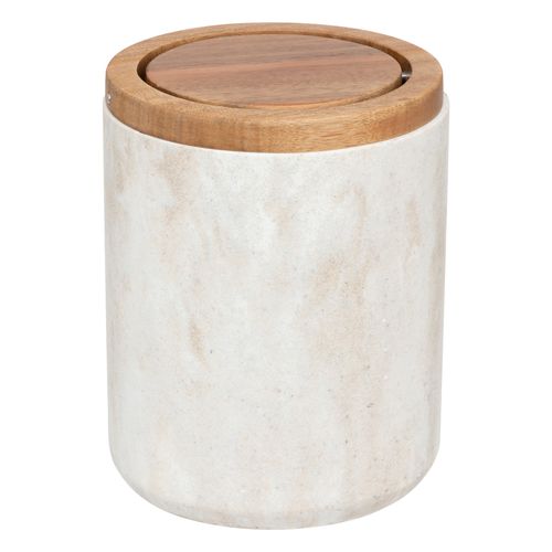 Poubelle salle de bain 1,5L COME Beige / Naturel vue de face